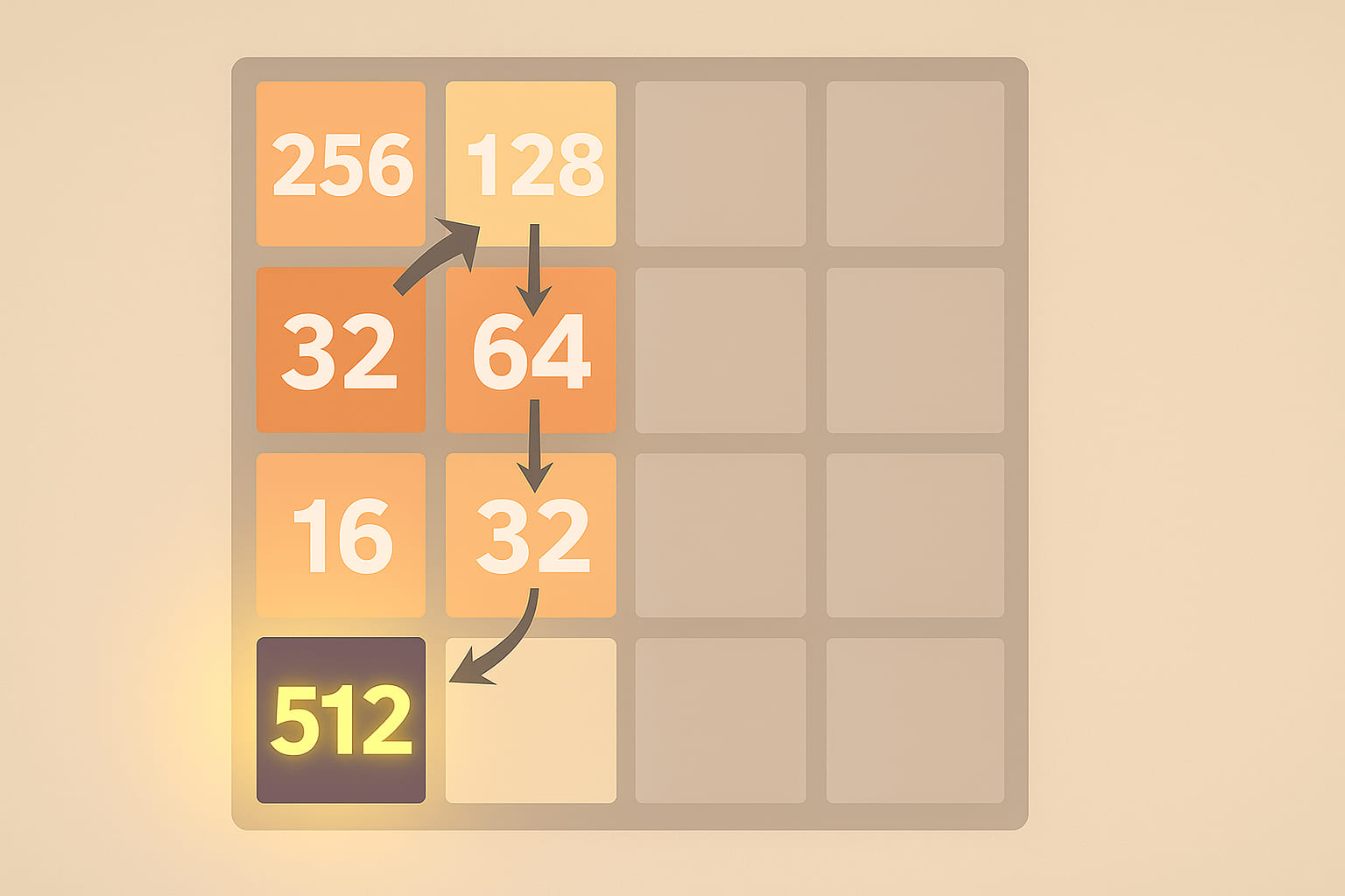 2048 snake pattern strategy